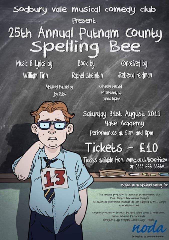 Edmonster Events - 25 Annual Outnam County Spelling Bee, Performed by Sodbury Vale Musical Comedy Club - Lighting & Sound